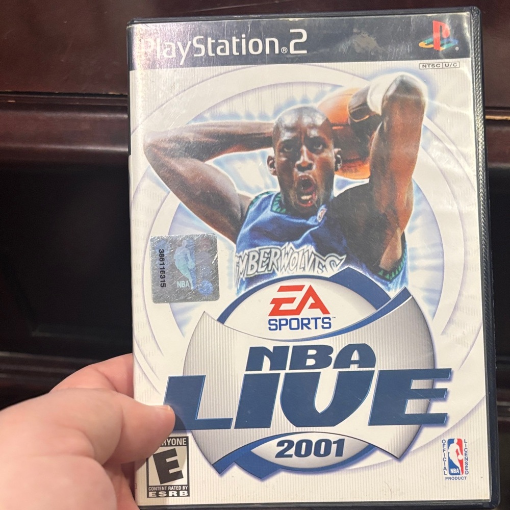 Sony PlayStation 2 NBA Live 2001 - Blue and White